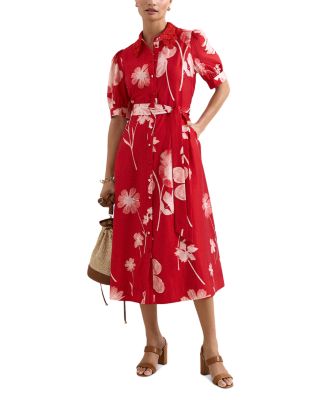 Delphine Lace Collar Belted Dress