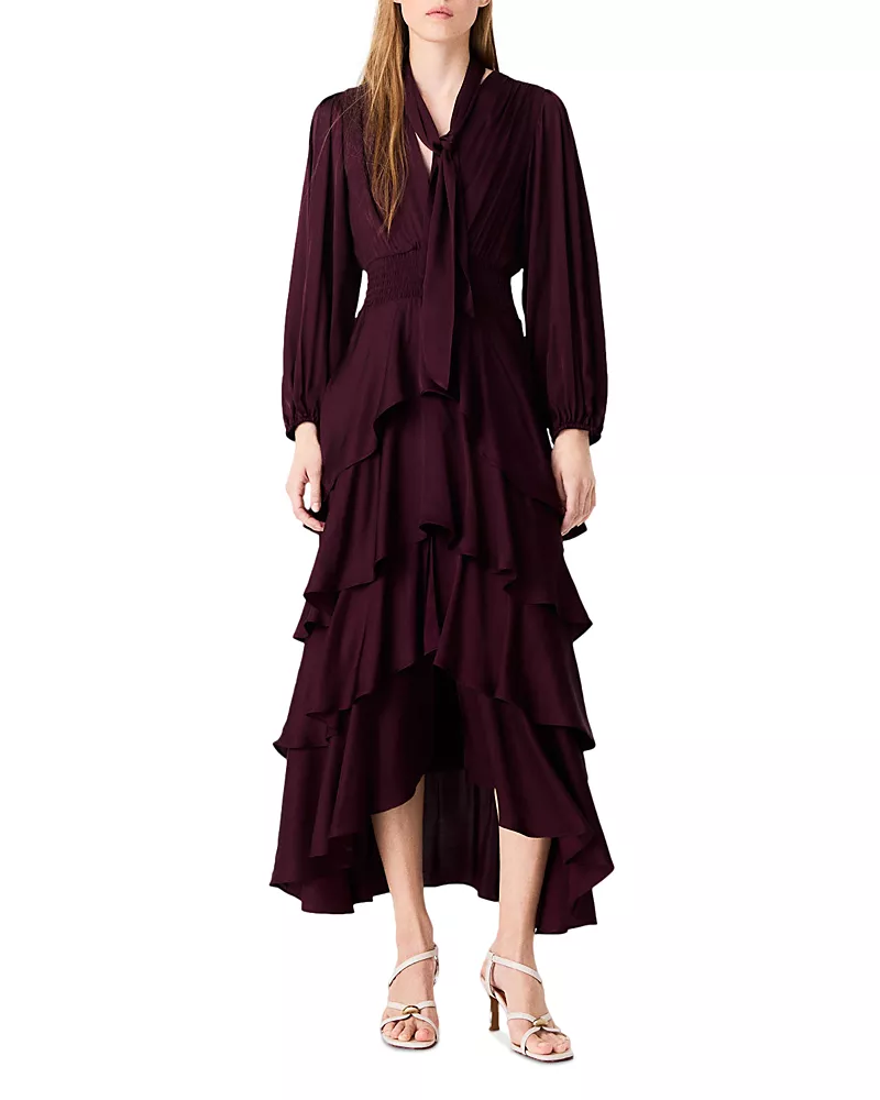 Maje Ruffinelaty Ruffled Tiered Dress