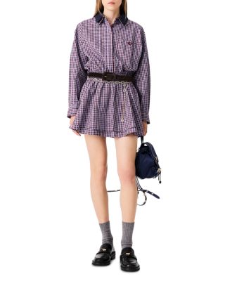 Ritilona Cotton Check Rhinestone Dress - thumbnail 2