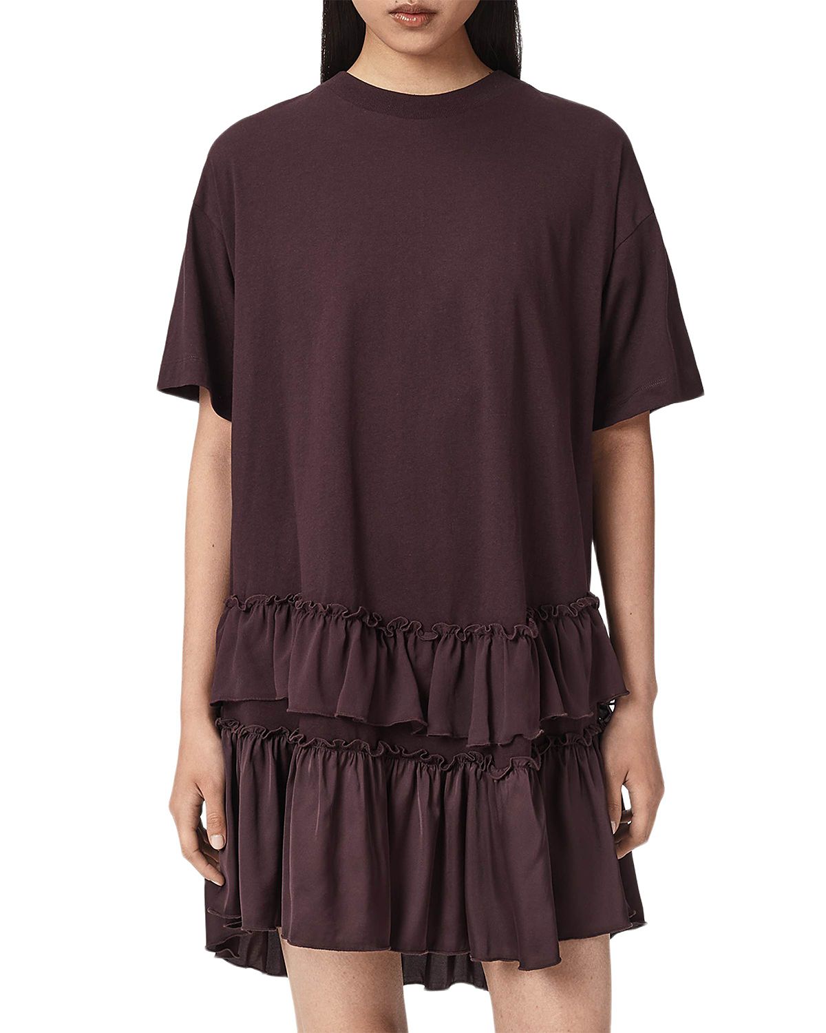 Allsaints Feyre Ruffled Mini Dress