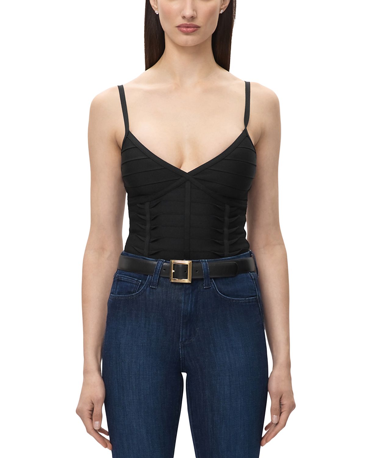 Herve Leger The Laura V Neck Bandage Top