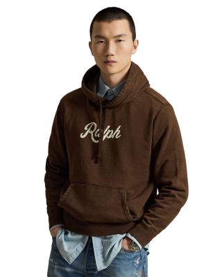 The Ralph Cotton Blend Logo Drawstring Hoodie