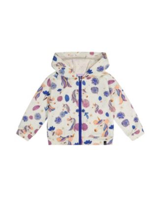 Girls' Hooded Zip Side Pocket French Terry Cardigan - Big Kid