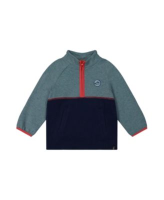 Boys' Quarter Zip Mock Neck Side Pocket Top - Little Kid, Big Kid