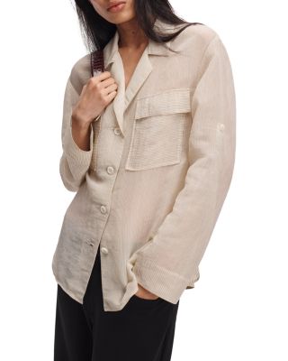 Sonny Silk Notch Collar Blouse - thumbnail 4