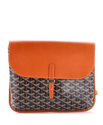   Coursier Messenger Bag Coated Canvas and Leather