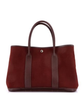 36 Garden Party Tote Toile and Leather