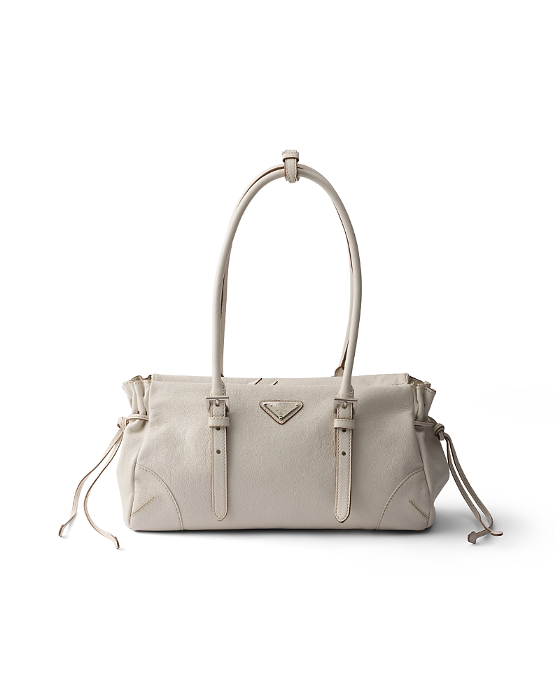 Prada Bonnie Medium Antiqued Leather Tote Bag