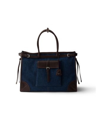  Bonnie Denim and Leather Tote Bag