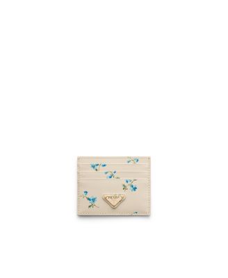  Printed Saffiano Leather Card Holder