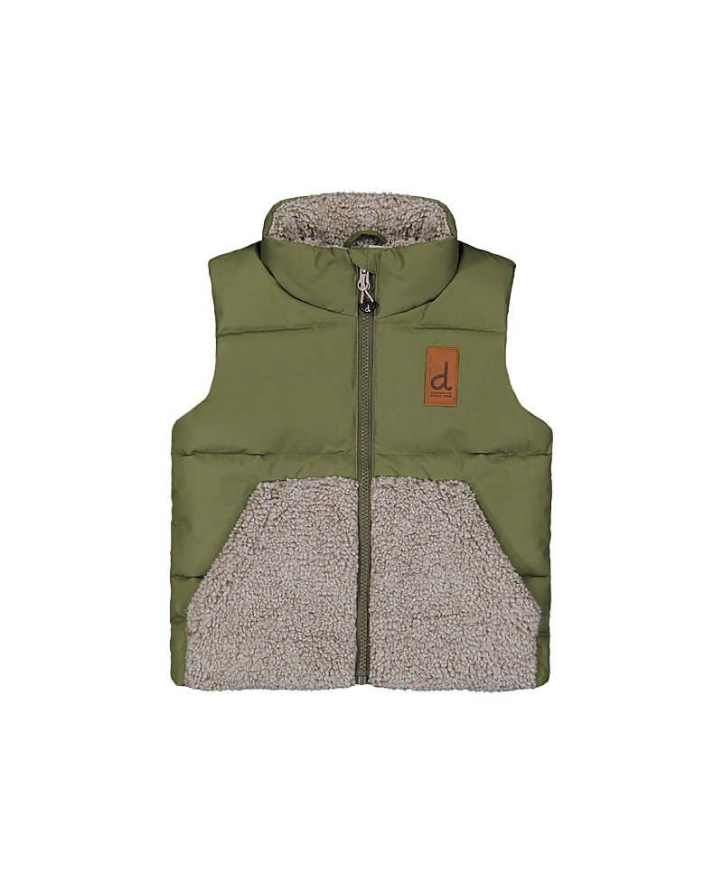 Deux par Deux Boys' Sleeveless Quilted Fleece Pocket Mid-Season Vest - Little Kid, Big Kid
