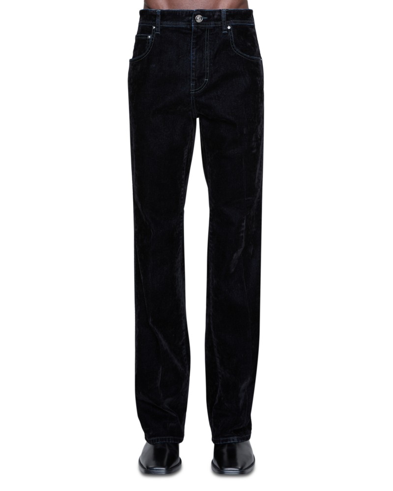 Amiri Vintage Fit Flock Jeans in Black