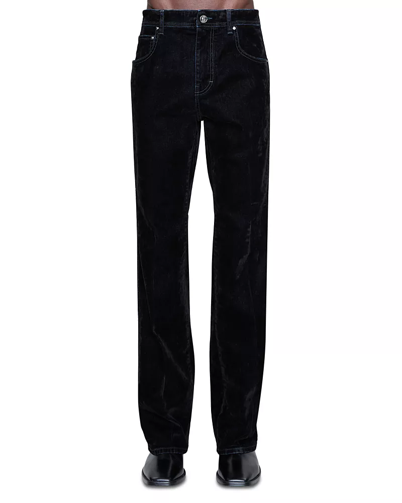 amiri Vintage Fit Flock Jeans in Black