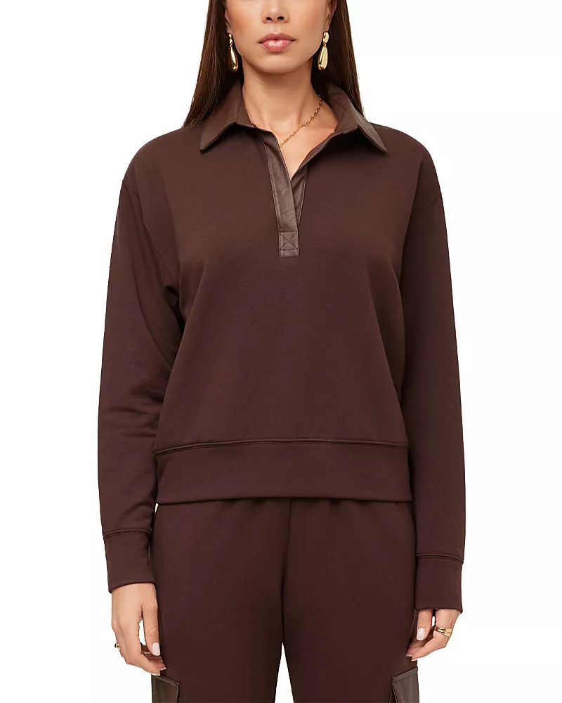 Fifteen Twenty Rachel Contrast Collar Long Sleeve Top