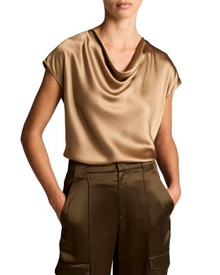 Cowl Neck Silk Blouse