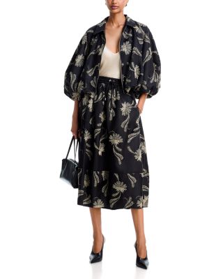 Paisley Fan Embellished Paulina Jacket & Paisley Fan Embellished Sirani Skirt