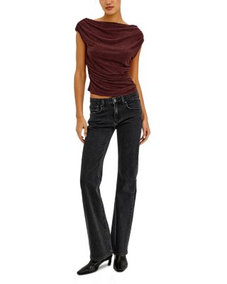 Fremont Cotton Stretch Low Rise Jeans in Blackjack