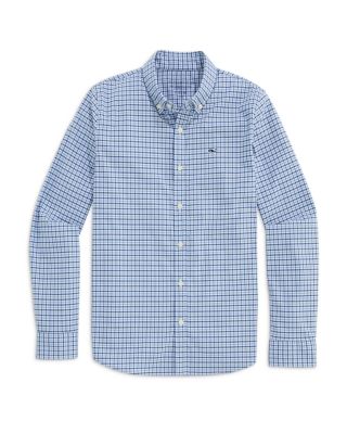 Boys' Plaid Performance Cotton Blend Dress Shirt - Little Kid, Big Kid