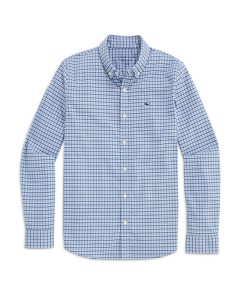 Vineyard Vines Boys' Plaid Performance Cotton Blend Dress Shirt - Little Kid, Big Kid