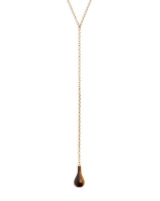 Toteme Tiger's Eye Drop Necklace, 24