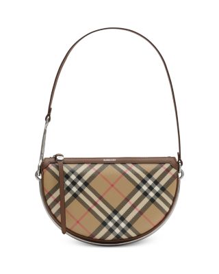 Small Checked Canvas Bridle Saddle Shoulder Bag