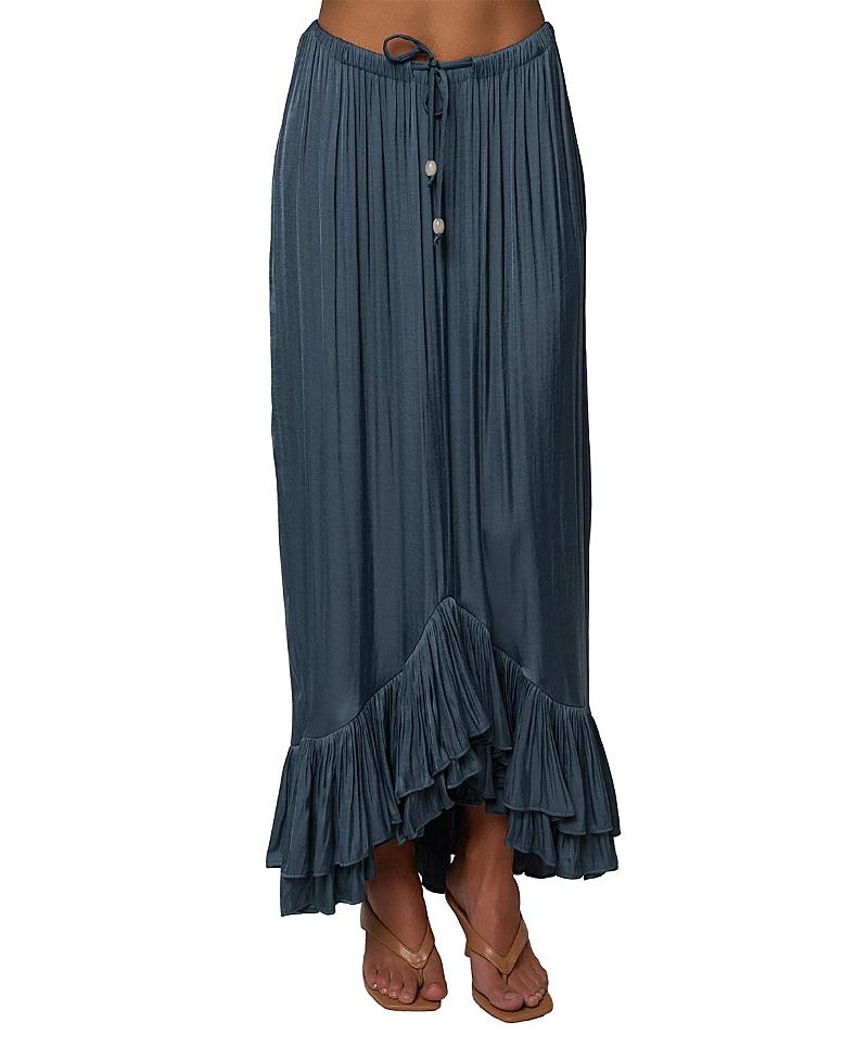Jluxlabel Sun And Sand Maxi Skirt In Blue