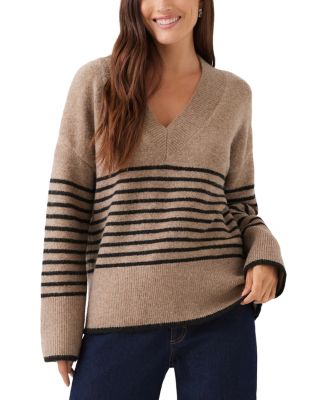 Printed V Neck Sweater