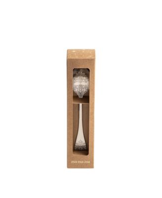  Dume Patterned Steel Dessert Spoon, Set of 4, 7.87" x 1.57"