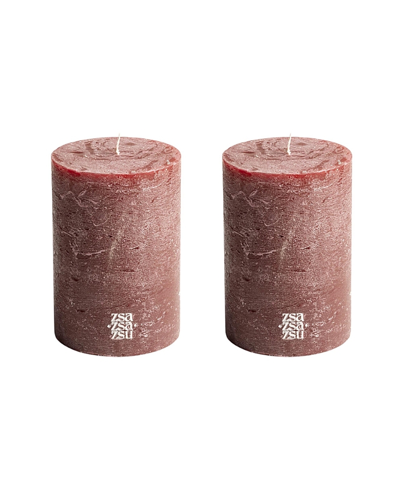 Zsa Zsa Zsu Deurne Pillar Candle Set of 2, 0.38 oz.