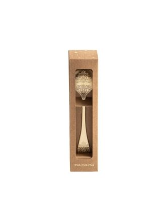  Dume Patterned Steel Dessert Spoon, Set of 4, 7.87" x 1.57"