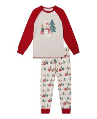 Unisex Christmas Organic Cotton Top Pants Two Piece Pajama Set - Little Kid, Big Kid