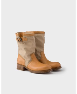  Women's Leather and Canvas Boots