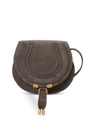 Marcie Small Suede Saddle Bag