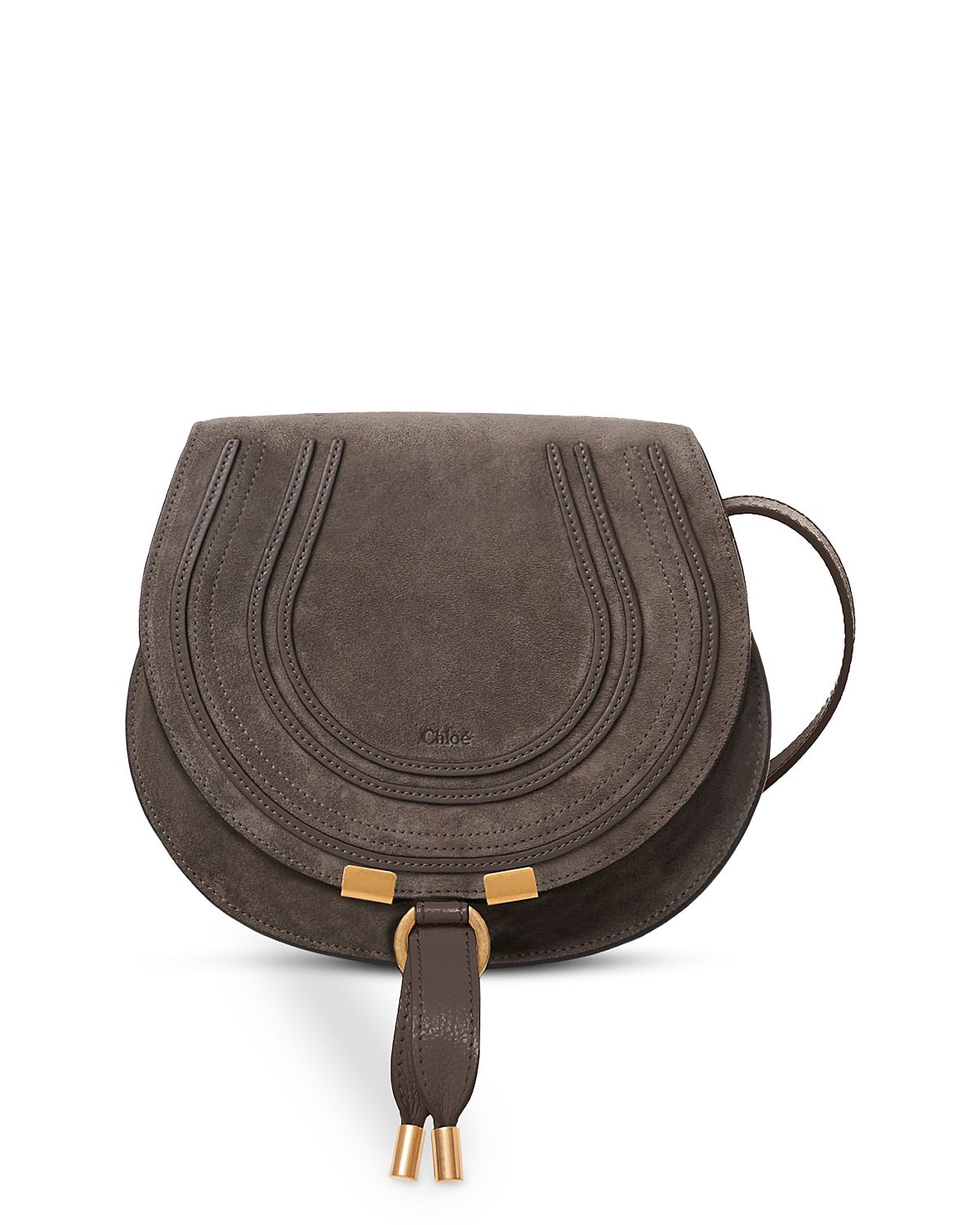 Chloe Marcie Small Suede Saddle Bag