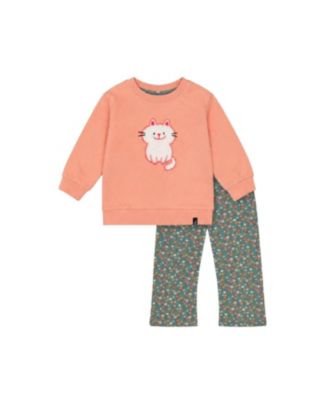  Girls' Tunic Floral Charming Ribbed Leggings Set - Baby