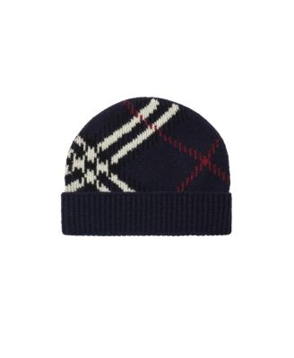 Check Cashmere Blend Beanie