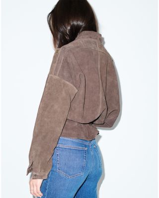 Debbie Batwing Sleeve Suede Jacket