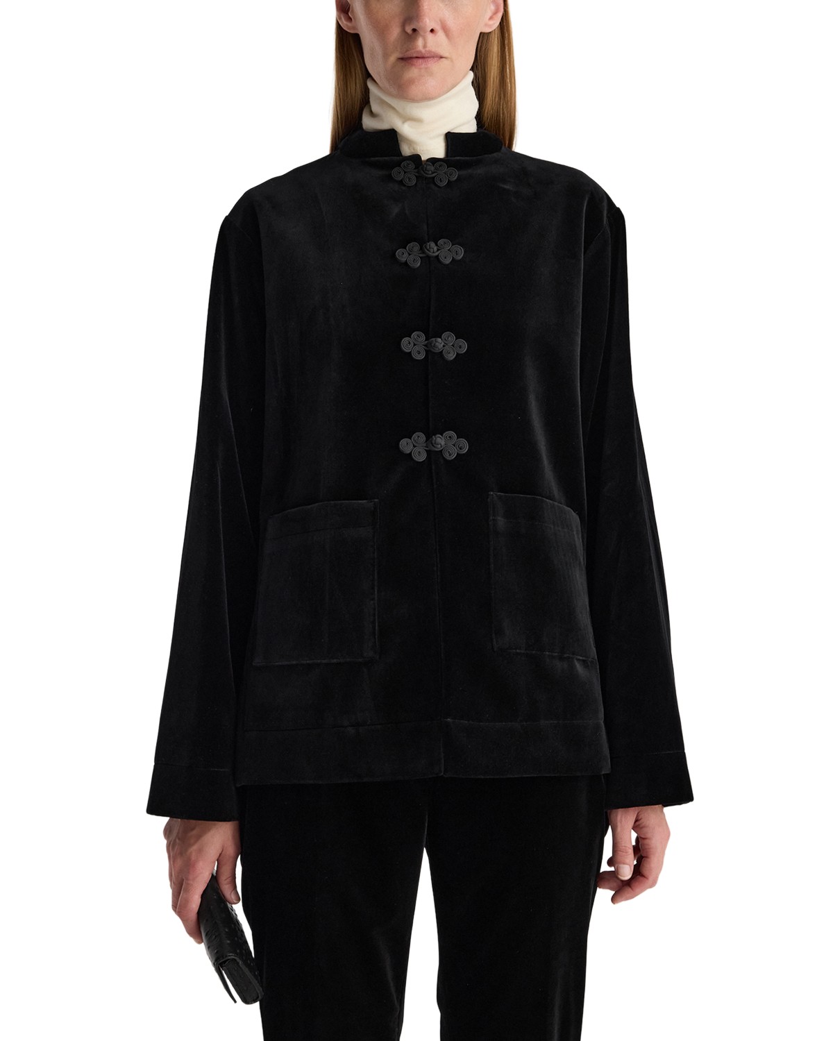 Cotton Velvet Pankou Closure Jacket