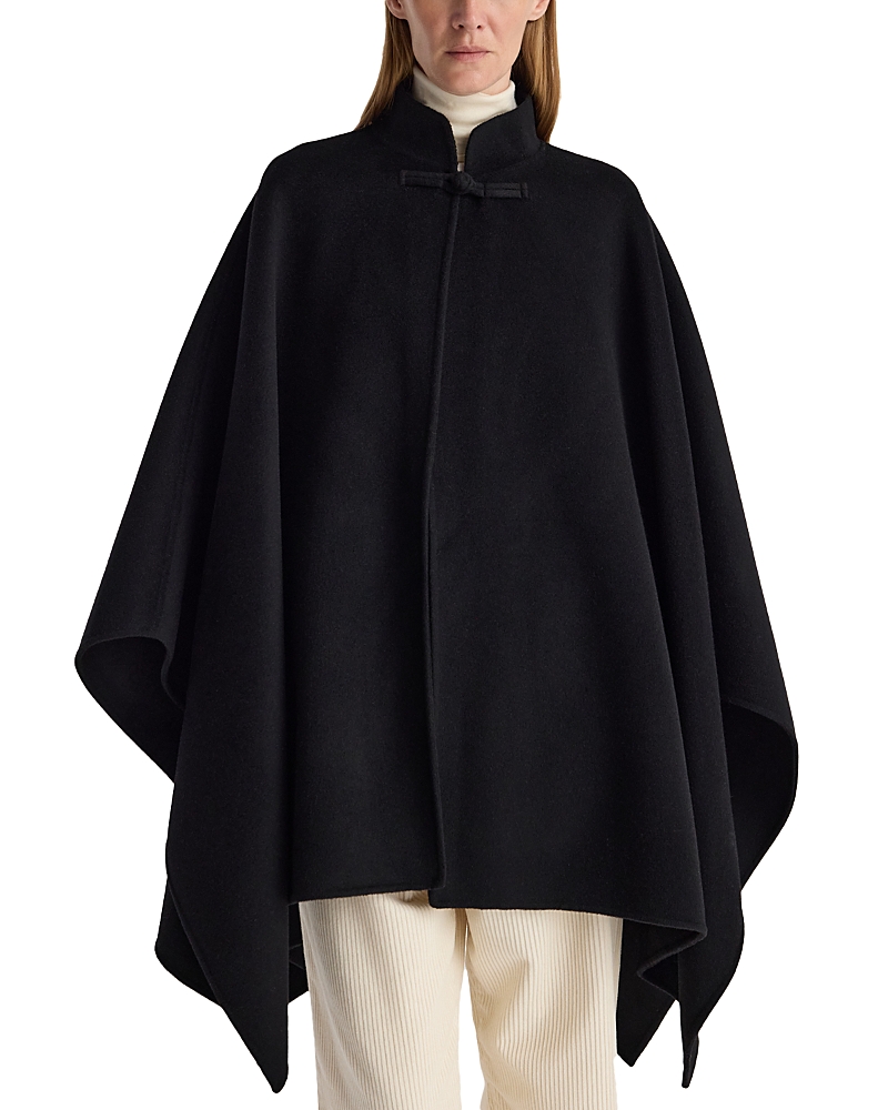 Rohe Wool-Blend Double Faced Pankou Closure Poncho