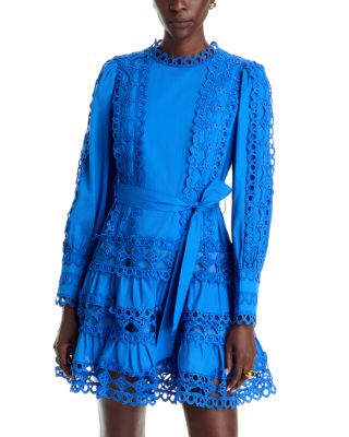 Layered with Love Linda Cotton Lace Trim Mini Dress