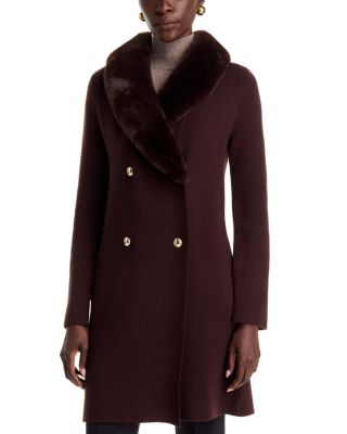 Faux Fur Shawl Collar Jacket