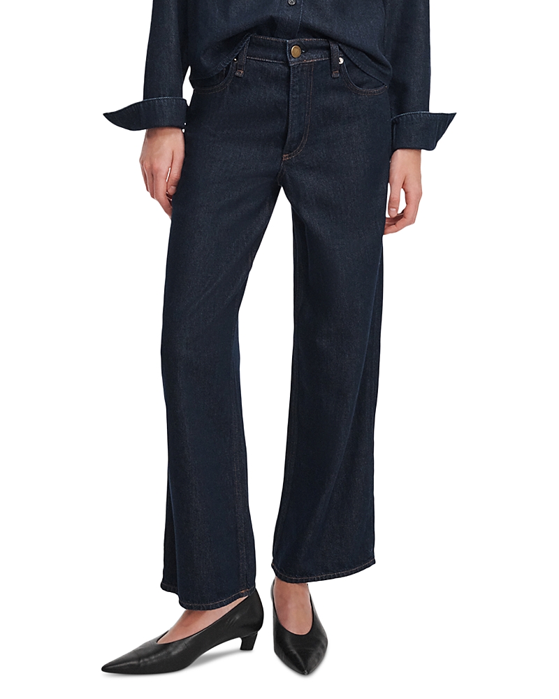 rag & bone Featherweight Andi Ankle Wide Leg Jeans in Dark Rinse