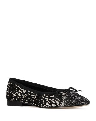 Women's Arabesq-F Calf Hair Bow Ballet Flats