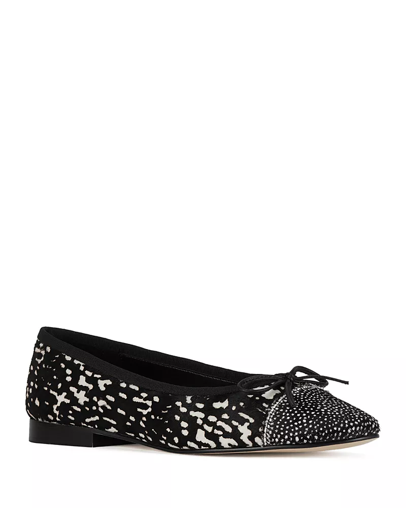 Jeffrey Campbell Women's Arabesq-f Calf Hair Bow Ballet Flats