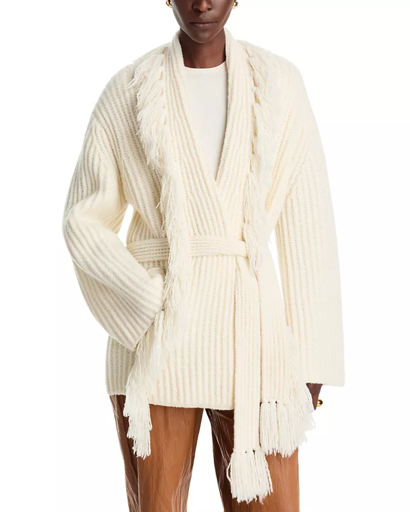 By Malene Birger Candela Fringe Wrap Cardigan