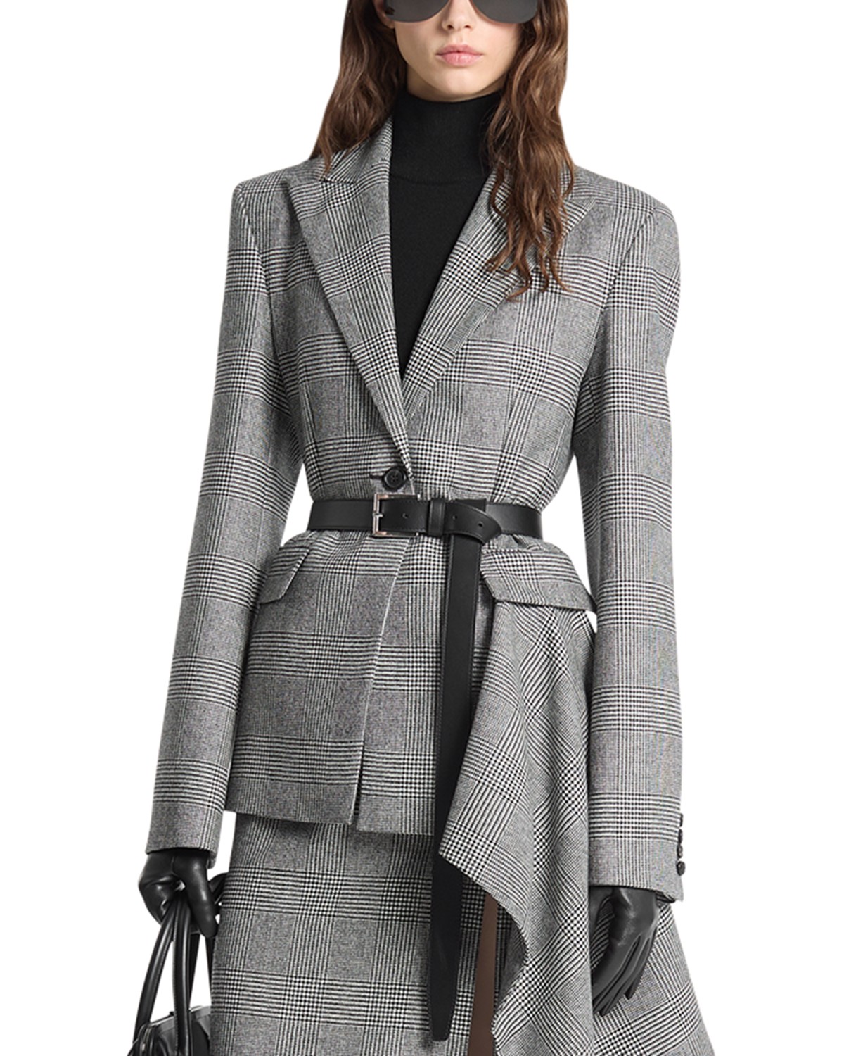 Glenplaid Streamer One Button Blazer
