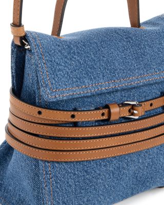 Tie Me Denim Crossbody Bag