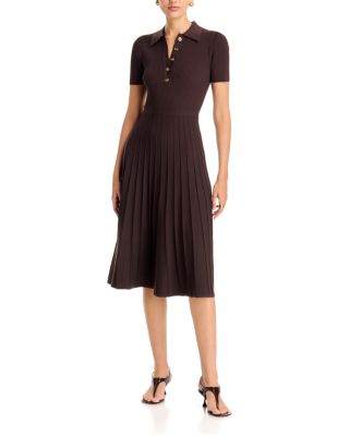 Fit & Flare Polo Midi Dress