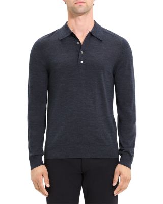 Theory Regal Long Sleeve Polo Sweater