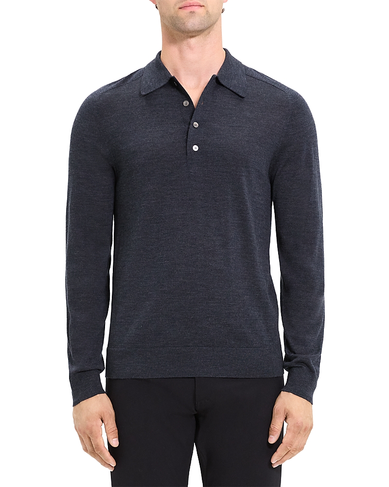 Theory Regal Long Sleeve Polo Sweater